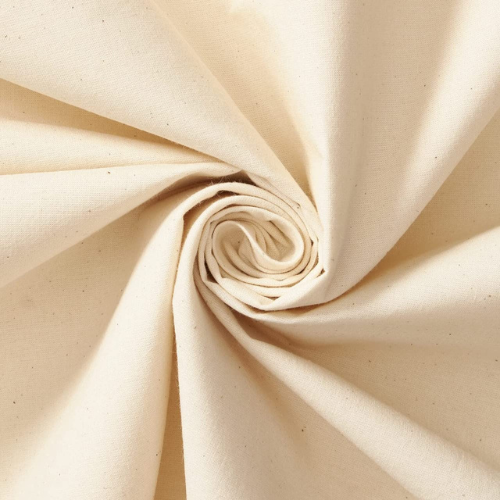 Beige Cotton Plain Fabric 